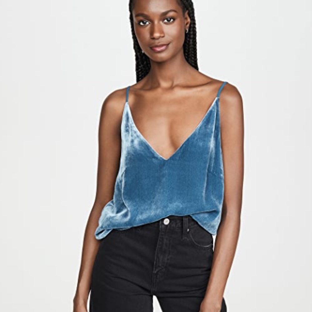 🌟HP🌟 L'AGENCE Gabriella Velvet Camisole in Cortez Blue